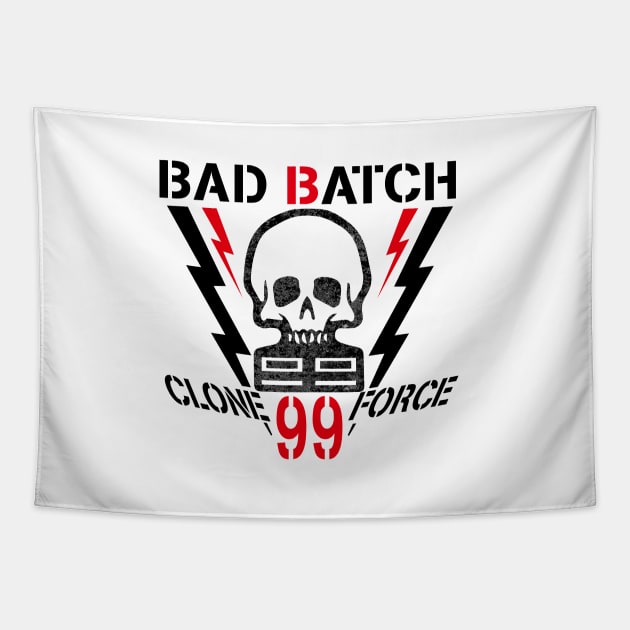 Bad Batch Skull Logo Tapestry by Galactee 99