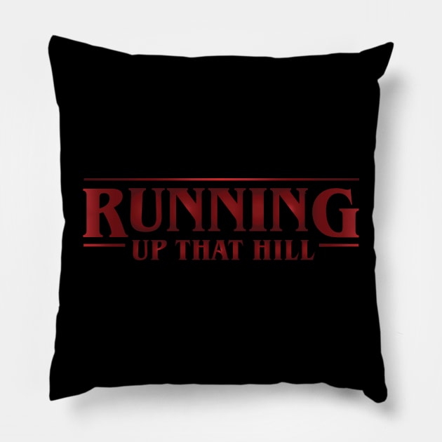 Running up that hill - Vecna Red - Solid Pillow by GlennTKD