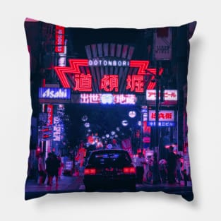 Dotonbori Night Walks Pillow