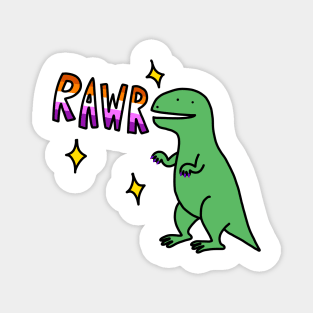 Rawr lesbian dinosaur Magnet