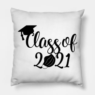 class of 2021 black Pillow