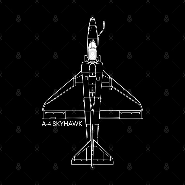 A-4 Skyhawk Attack Aircraft Blueprint by Battlefields