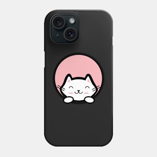 Cute cat peeking out Phone Case