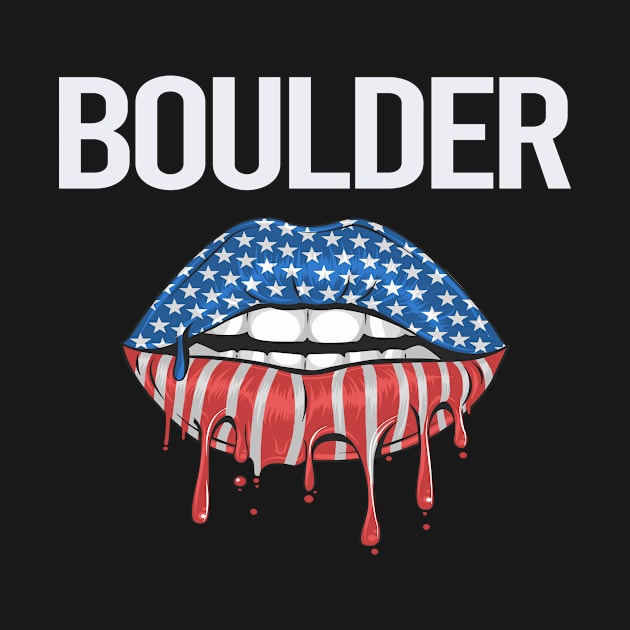 USA Flag Lips Boulder by rosenbaumquinton52