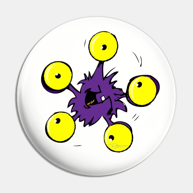 5 Eyed Floom Pin by i4ni Studio