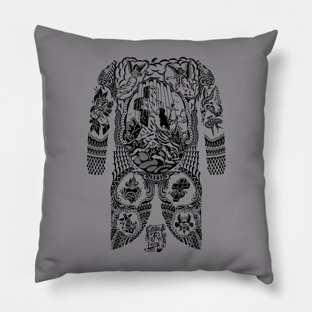 Rock of Ages Pillow by JR Tattoos