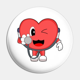 Heart Doctor Stethoscopes Pin