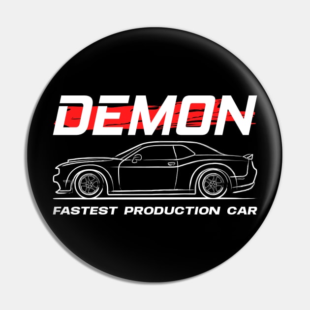 Muscle Demon V8 Racing Pin by GoldenTuners