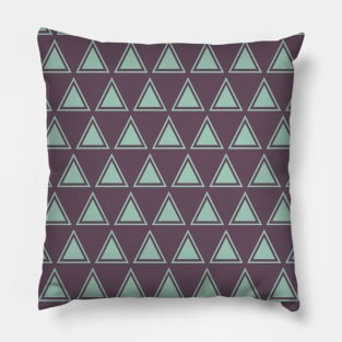 Pastel Blue and Violet Triangle Seamless Pattern 010#002 Pillow