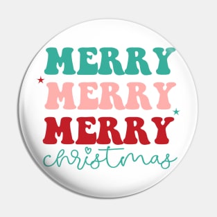 Cute Girly Merry Christmas Pin