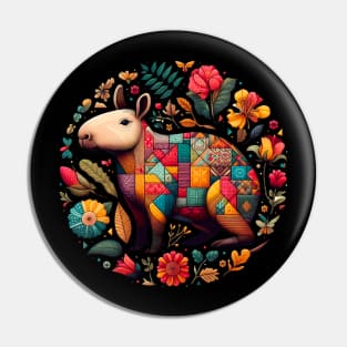 Capybara Flower Pin