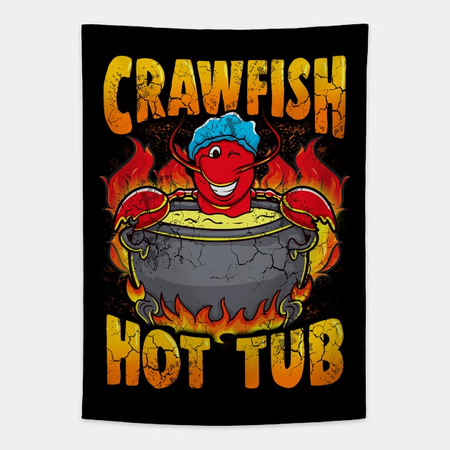 Crawfish Hot Tub Tapestry by E