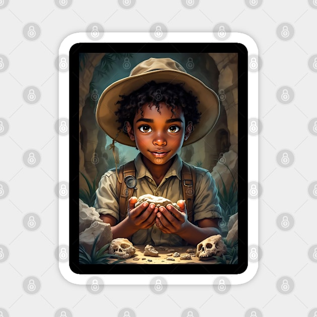 The Explorer, African American Children's Poster Magnet by UrbanLifeApparel