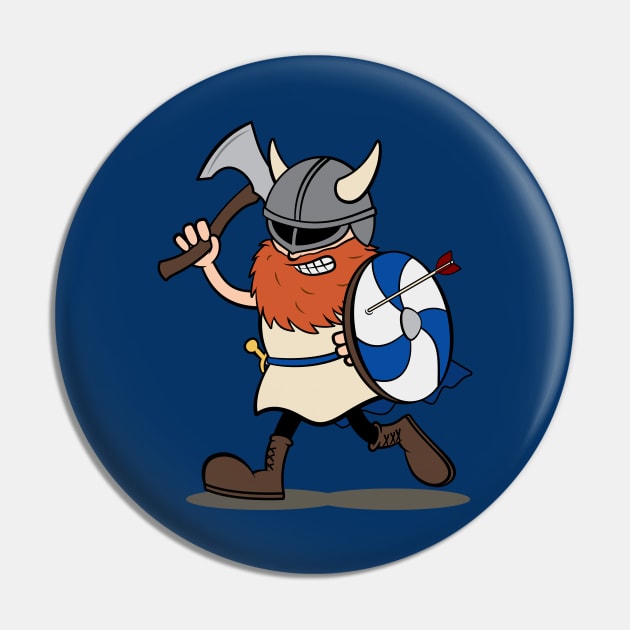 Viking Berserker Cartoon (Player 1 / blue) Pin by Koyaanisqatsian