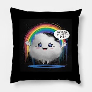 Cheerful Cloud and Rainbow Pillow