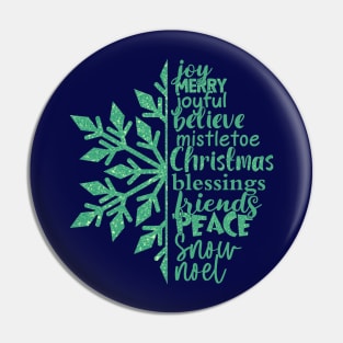 Christmas Typography Pin