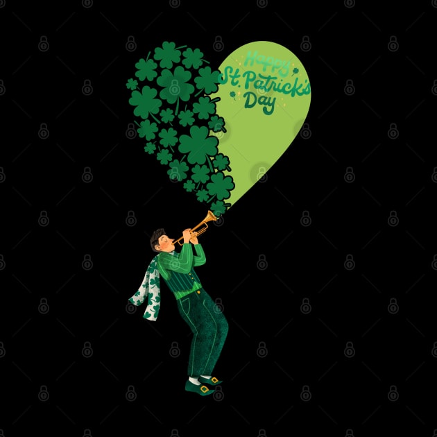 St Patrick heart music by Beyond TShirt