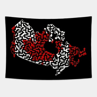 Canada Outline Maze & Labyrinth Tapestry