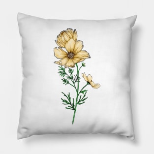 Yellow Cosmos Pillow