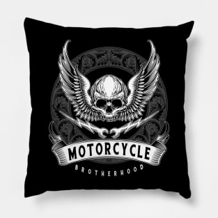 Motorcycle Skull Head Pillow