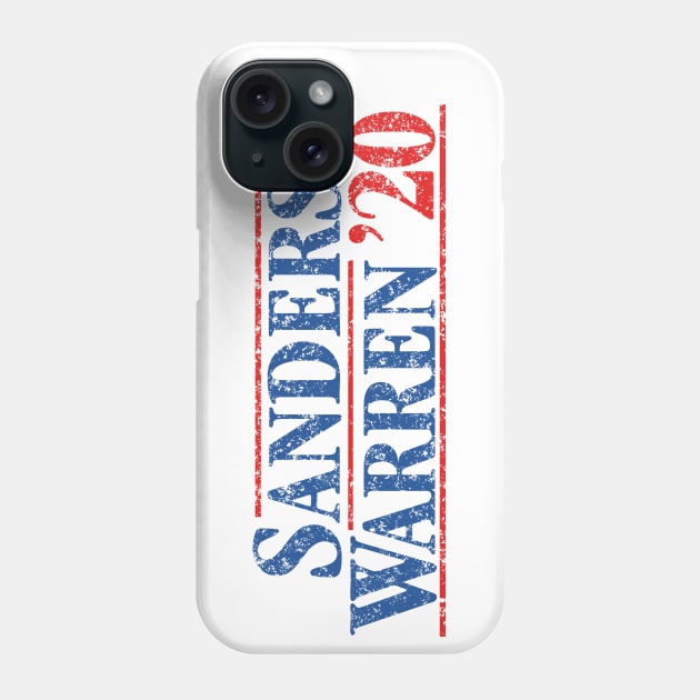 Bernie Sanders and Elizabeth Warren on the one ticket. Politique Sanders Warren 2020 Vintage Designs Phone Case by YourGoods