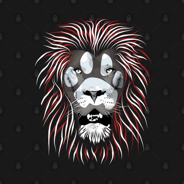 Lion Face - War paint tribal paw by TMBTM