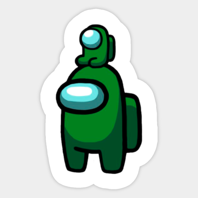 Among Us Green With Pet Among Us Sticker Teepublic