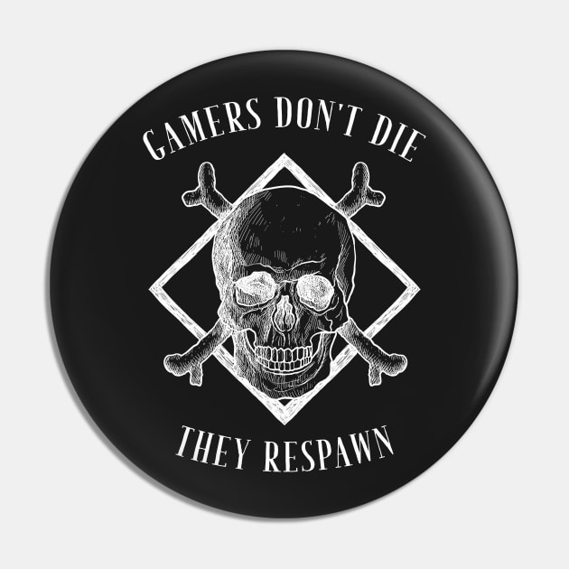 Gamers don't die they respawn Pin by captainmood