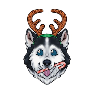 Christmas Husky Dog T-Shirt