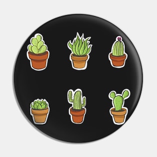 Cacti sticker set Pin