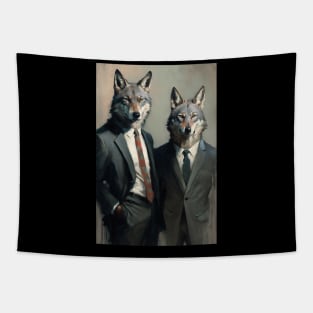 Wolf Couple - LGBTQ+ Pride Tapestry