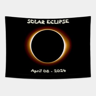 Solar Eclipse April 08 - 2024 Print Tapestry