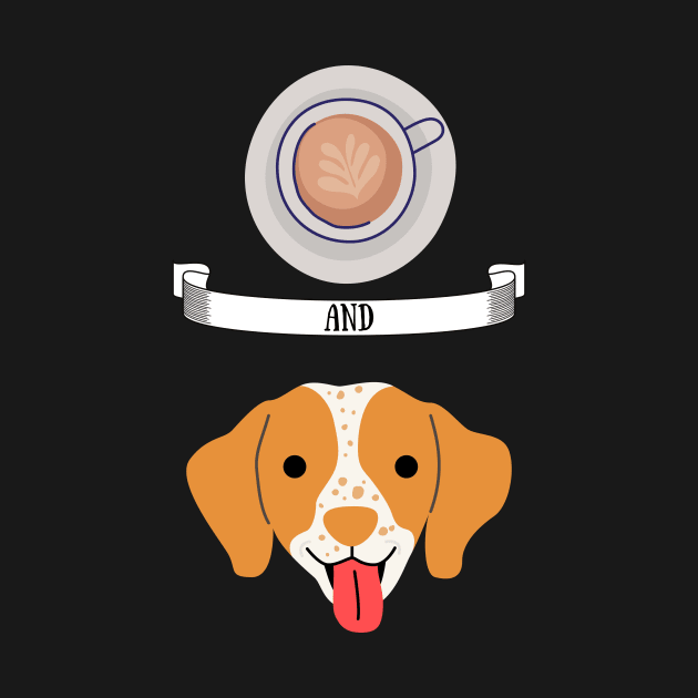 Coffee and Brittany Spaniel Hunting Dog Gift Puppies Owner Lover by yassinebd