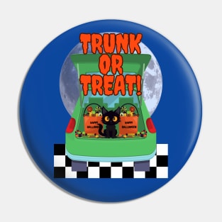 Cute Halloween Black Cat Trunk or Treat Pin