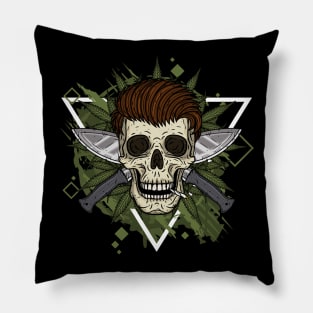 Skull and Knives Pillow