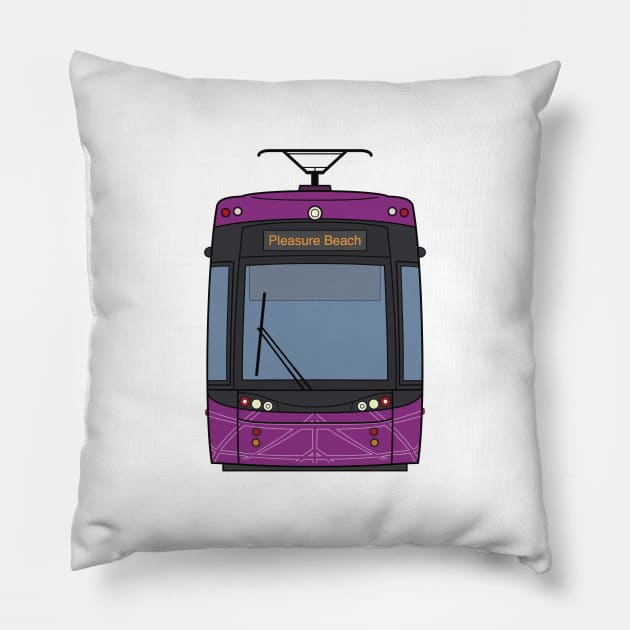 Blackpool Tram Pillow by charlie-care