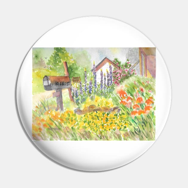 Robert Frost Homestead with June Lupins Pin by ROSEANN MESERVE 