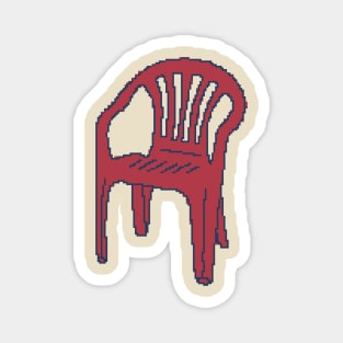 Pixelated Plastic Lawn Chair Magnet