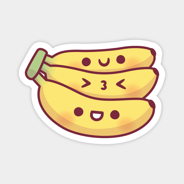 Kawaii Bunch Of Bananas Cute Banana Magnet Teepublic