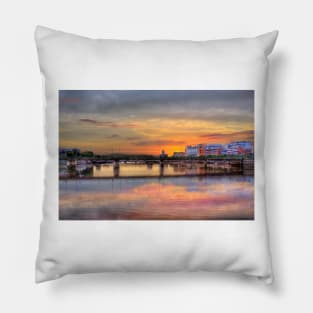 Shannon River Sunset, Limerick, Ireland Pillow