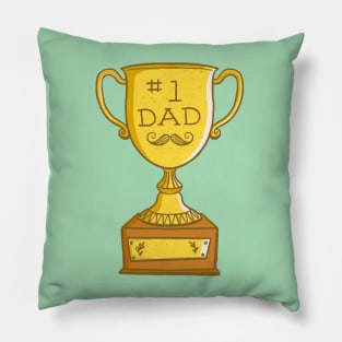 Number One Dad Trophy Pillow