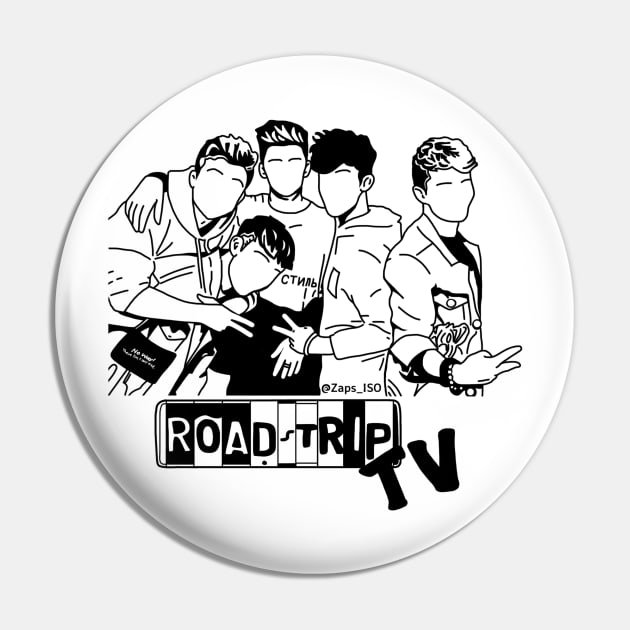 RoadtripTV Boyband Roadtrip Band Fanart Merch Design Pin by Zaps_ISO