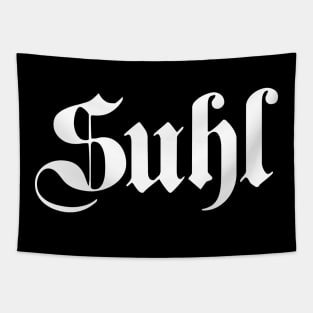 Suhl written with gothic font Tapestry