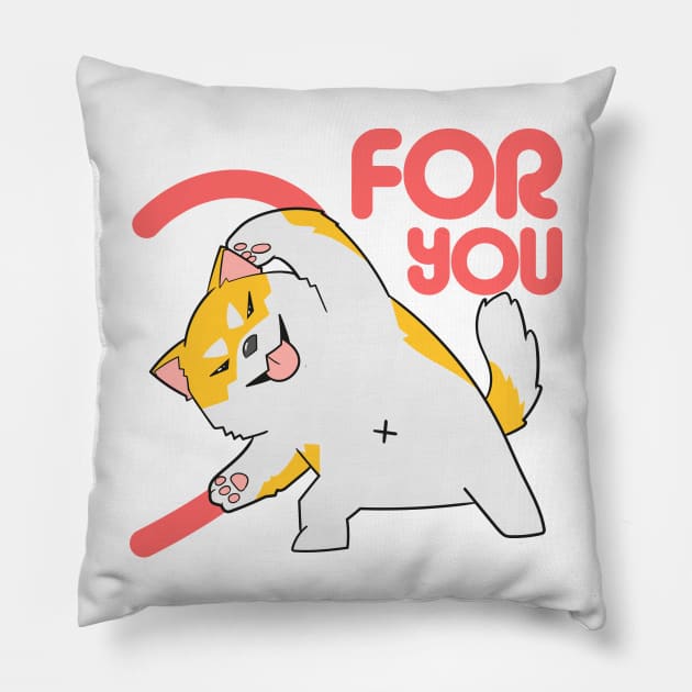 Dog love 1 Pillow by PaperHead