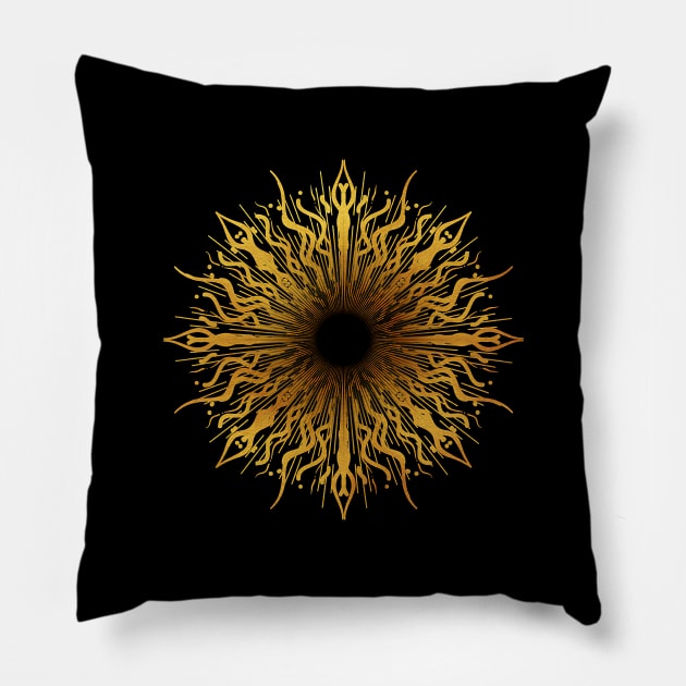 black hole sun Pillow by ilhaamindra