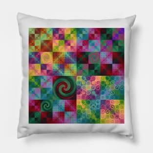 Fractal patchwork Pillow