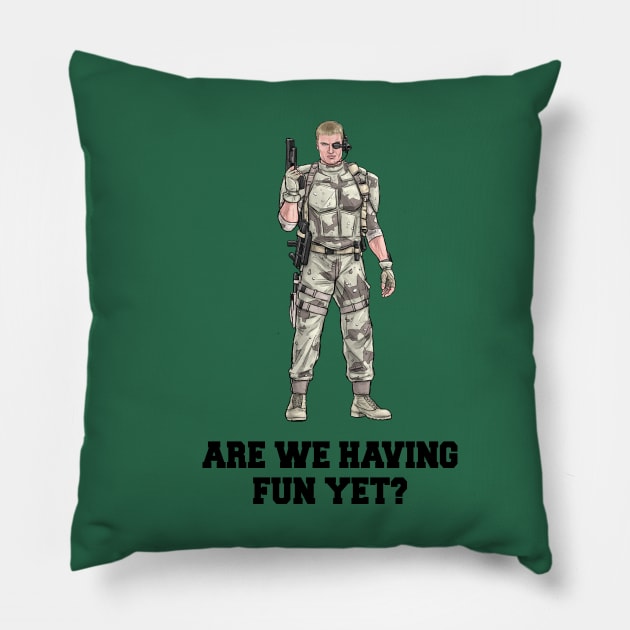 Are We Having Fun Yet? Pillow by PreservedDragons