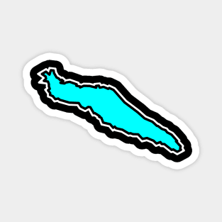 Texada Island Silhouette - Simple Blue Turquoise Souvenir - Texada Island Magnet