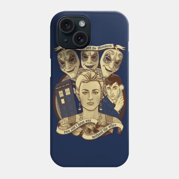 The Doctor and the monsters Phone Case by ursulalopez