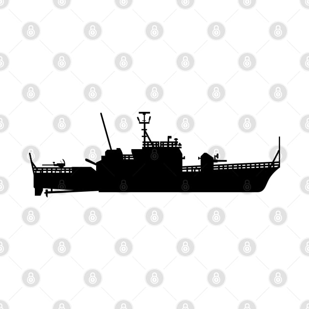 USS - Asheville (PG-84) - Ship - Silhouette by twix123844